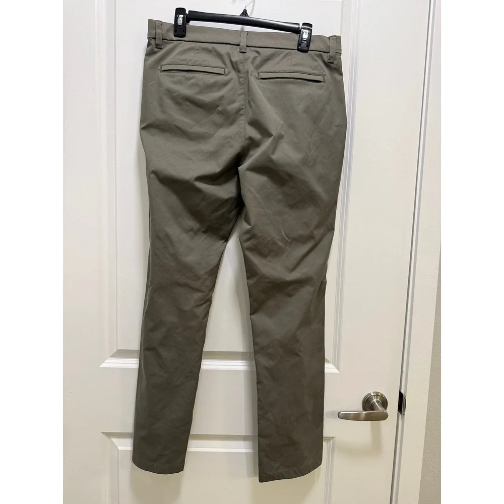 English Laundry Men Tech Pant 32x32 Olive Green Khaki Chino Performance Trousers